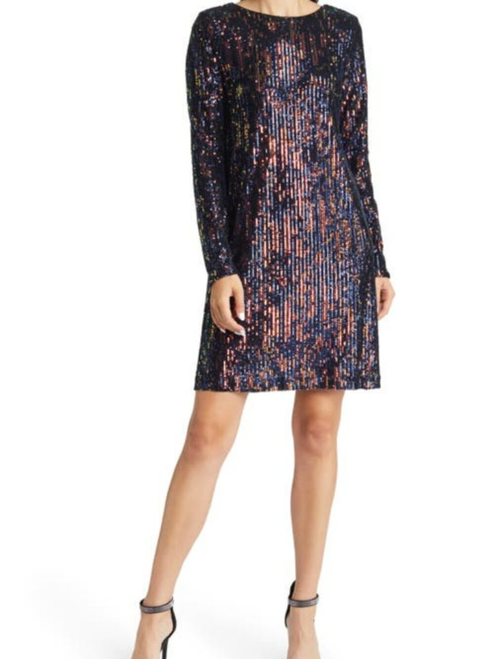 Chelsea 28 Sequined Long Sleeved Sparkly Dress Plus Size 1X